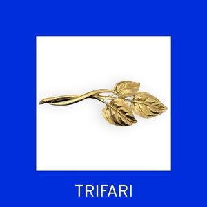 Trifari Vintage Leaves Brooch/Pin